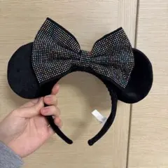 ミッキー耳 ビジュー付きカチューシャ
