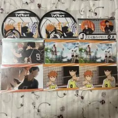 ハイキュー　happyくじ　缶バッジ　カード　ステッカー　日向翔陽 影山飛雄