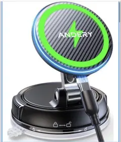 スマホホルダー 車 ワイヤレス充電 マグネット 15W急速充電 真空吸盤