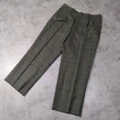 【美品】メンズ秋冬用スラックスパンツ Lサイズ カーキ 日本製