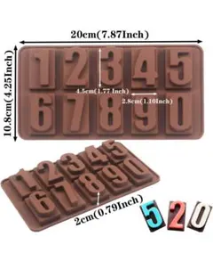 数字型 シリコン型 チョコレートキャンディ用 ケーキ デコレーション 耐熱皿1