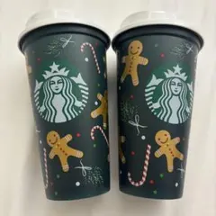 新品⭐︎Starbucks海外限定クリスマス リユーザブルカラーチェンジカップ×2