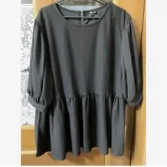 l*n様 【300円～】チュニック ビッグサイズ 七分袖 ブラック