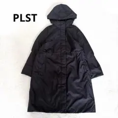 상태좋음 최근 모델 PLST 플라스틱 씻을 수 있는 후드 첨부 안솜 롱 코트