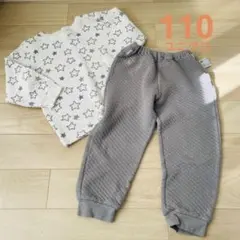 ユニクロ　星柄長袖パジャマセット　110