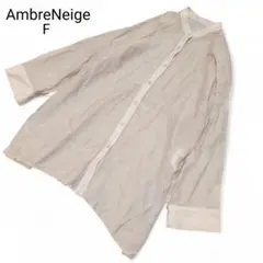 Ambre Neigeアンブルネージュ 袖スリット シアーブラウス Fのサムネイル