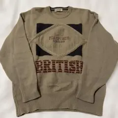 PIA SPORTS ダイヤモンドパターン セーター ベージュ