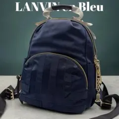 極美品✨LANVIN en Bleu アコール ミニリュック　リボン　ネイビーのサムネイル