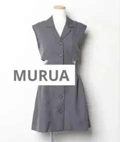 MURUA ノースリーブワンピース グレー
