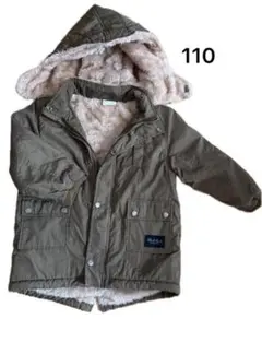 子供服 キッズ コート ジップアップ　アウター　モコモコ　 長袖　110cm
