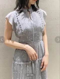 SNIDEL プリーツロングワンピース