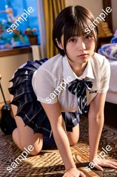 A08_078 かわいい AI アート 美人 高画 コスプレ ポスター