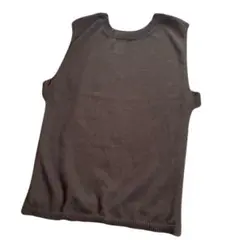 Niko and…ダークブラウン ノースリーブ ニットベスト人気ニコアンド