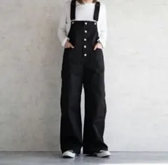 UNIVERSAL OVERALL ブラック サロペット