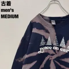 古着 ギルダン スウェット タイダイ 斬新 派手 ブリーチ ネイビー M
