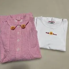 現行品 ミキハウスベア ワンピース 水着 100 フリル イエロー UVカット 