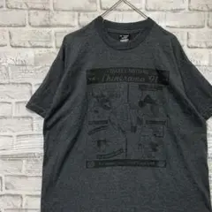 USA製90sヴィンテージTシャツ！シングルステッチ　グレー半袖古着　XL74