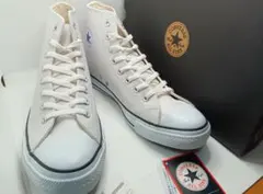 新品コンバースオールスターHIレザー本革ホワイト白30cm