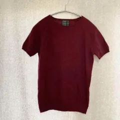 美品✦COMME CA ニットセーター M バーガンディ シルク混/イタリア糸