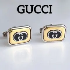 極美品＊希少☆GUCCI PARFUMS カフスボタン　インターロッキング 金銀