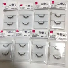 新品　つけまつげ　アイラッシュブラック軸 A10モデル 8個まとめ　ダイソーのサムネイル