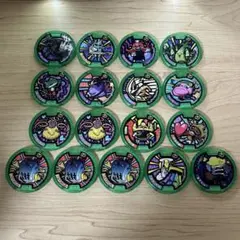 妖怪ウォッチメダル 緑・グレーセット 25枚セット