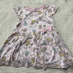 Disney Princessディズニープリンセスピンクワンピース半袖120
