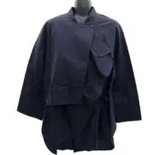 美品 enfold エンフォルド シャツ ブラウス ネイビー 紺 個性的のサムネイル