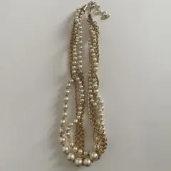 ROPE fake pearl bijoux gold necklaceのサムネイル