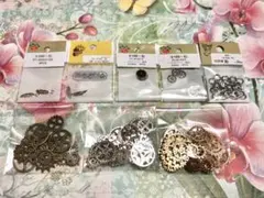 手芸/ハンドメイド　パーツ　丸カン　歯車　フェザー　羽根