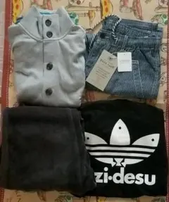 アジデス Tシャツ パンツ カーディガン ストライプ 服 リラックス まとめ売り