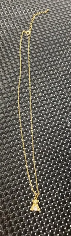 ゴールドカラー　テディベア ネックレス