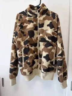 STUSSY フリースジャケット カモ柄 迷彩 ボア ステューシー XL - メルカリ
