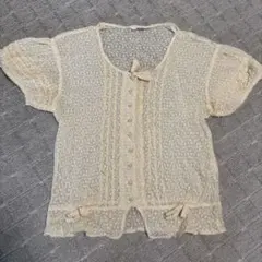 KANEKO ISAO半袖クリーム色カーディガン