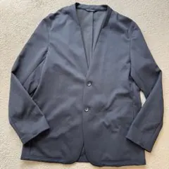 【美品】アオキ パジャマスーツ プレミアム ノーカラージャケット 尾州 大きい