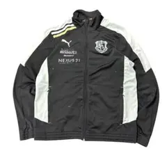 PUMA トラックジャケット　ジャージ　古着　プリント　ブラック　8La