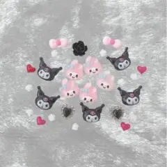 マイメロ クロミ ネイルパーツ デコパーツ 10個セット(パーツおまけ)