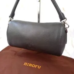 HIROFU ヒロフ プリマ ハンドバッグ ワンショルダー Hロゴ レザー 灰色のサムネイル