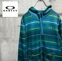 Oakley　オークリー　フルジップパーカー　タイト　y2k　ボーダー　好配色のサムネイル