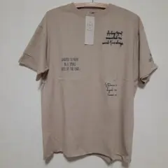 新品　サマンサモスモス　英字ロゴ刺繍 半袖Tシャツ ベージュのサムネイル