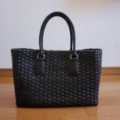 S◇サザビー メッシュ スクエアトートバッグ 編み込み イントレ 