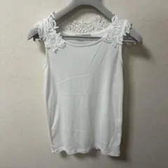 nano universe レースノースリーブトップス