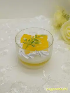 フェイクスイーツ★リアルサイズ★角切りパイナップルのムースゼリー②