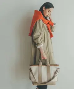 スコッチグレイン マルチポケット トートバッグ L