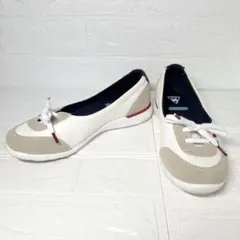 美品✧ルコック スポルティク パンプススニーカー 白/ベージュ 23.5cm