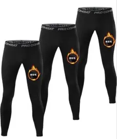 新品✨ 裏起毛 メンズスポーツタイツ 3枚組 M 黒