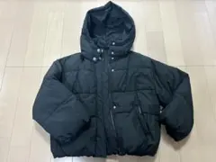 ショート　中綿　ワイドブルゾン S(140)　黒