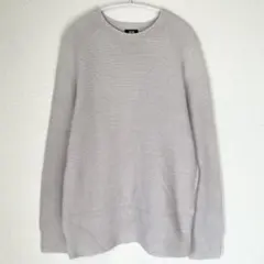 UNIQLO ユニクロ　ニット　セーター　ライトグレー　M グレー　ワッフル
