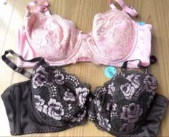 ブラジャー　茶　桃　2枚セット