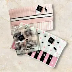 【新品未使用】ラルフローレン タオルハンカチ 3枚セット ポロベア入